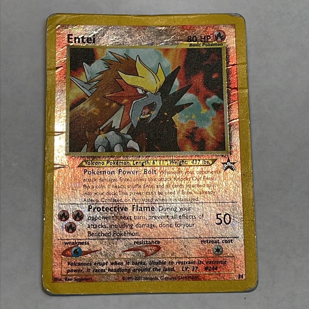 Entei #34 Pokemon Promo Reverse Holo - Picture 3 of 12